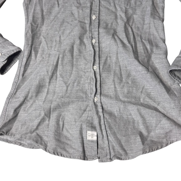 Frank & Eileen Shirley Oversized Button Up Shirt Gray Size Small Long Sleeve Top - Picture 4 of 8